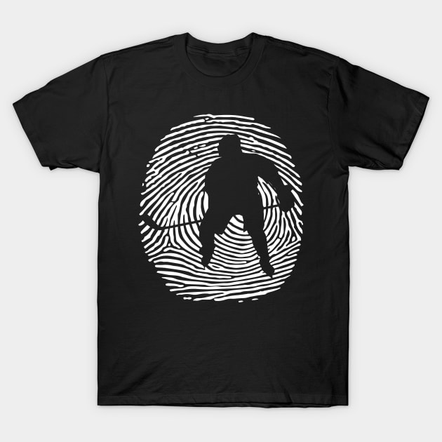 DNA Fingerprint Ice Hockey T-Shirt by Shirtjaeger